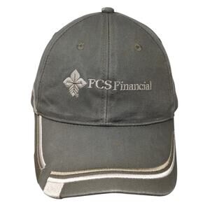 FCS Financial Strapback Hat Brown One Size Embroidered Logo Legend